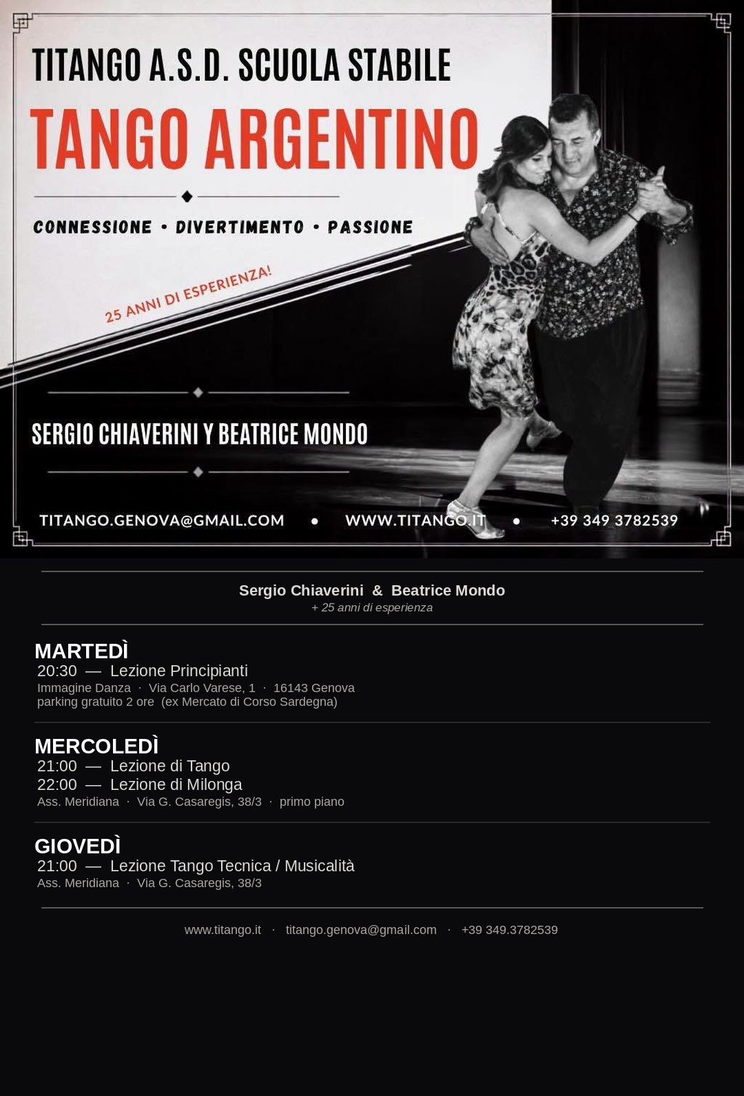 Corsi di Tango Argentino Genova - Ti Tango ASD